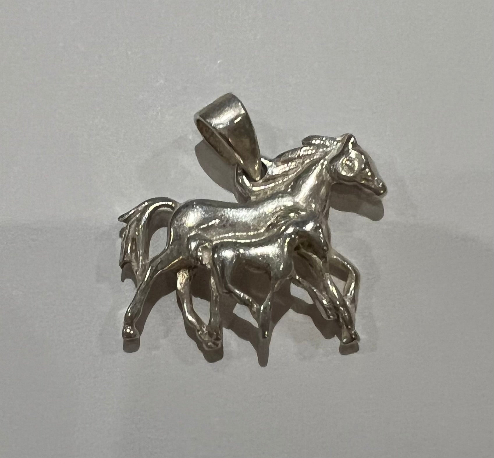 Vintage Sterling Silver Horse Pendant