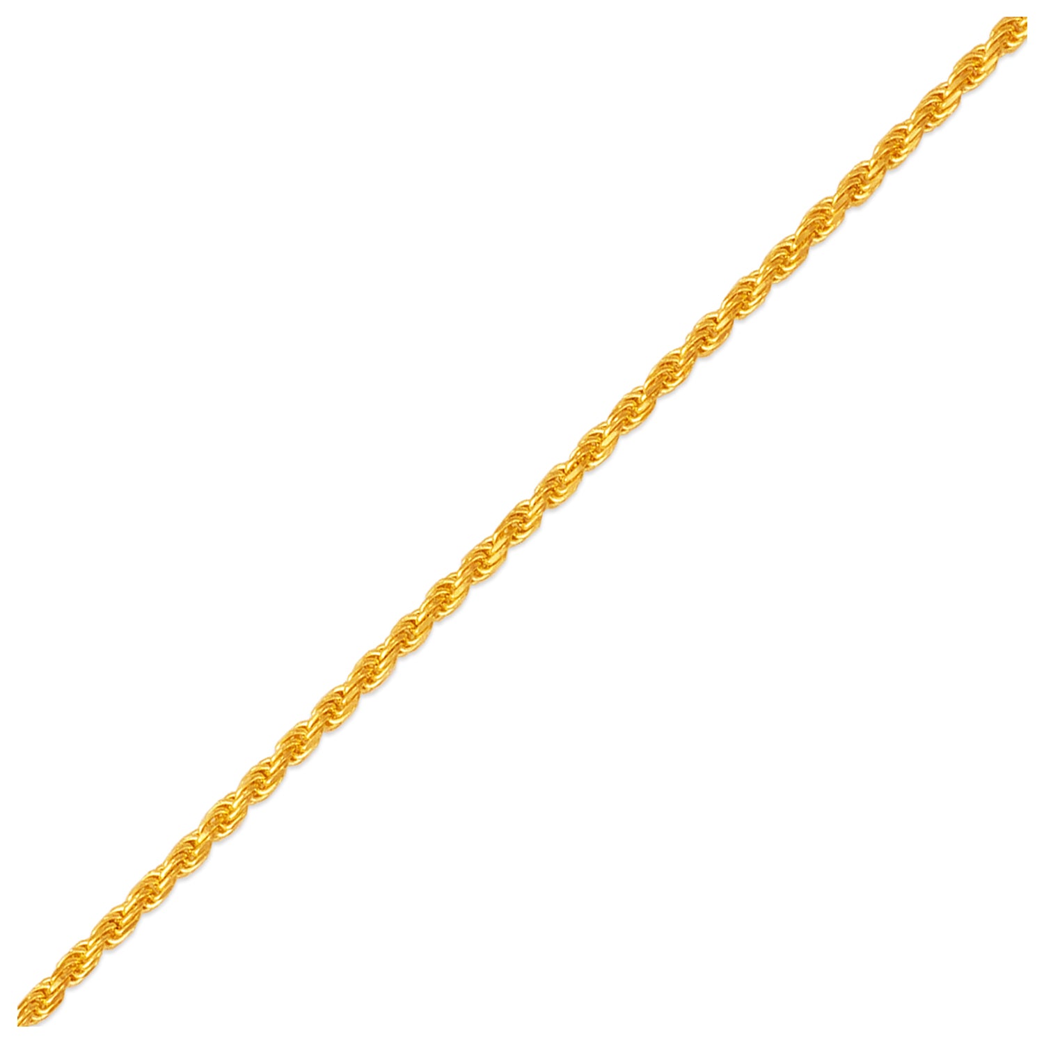 14K Gold 1.5 mm D/C Rope Chain