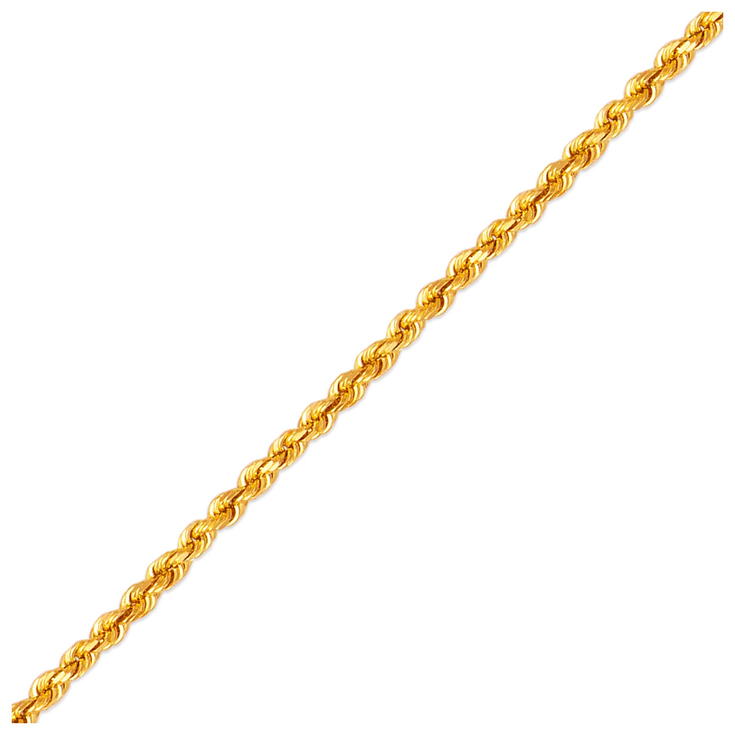 14K Gold 2 mm D/C Rope Chain