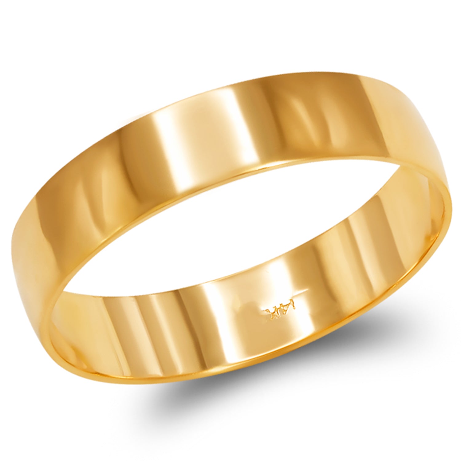 14K Gold 4 mm Plain Band Ring
