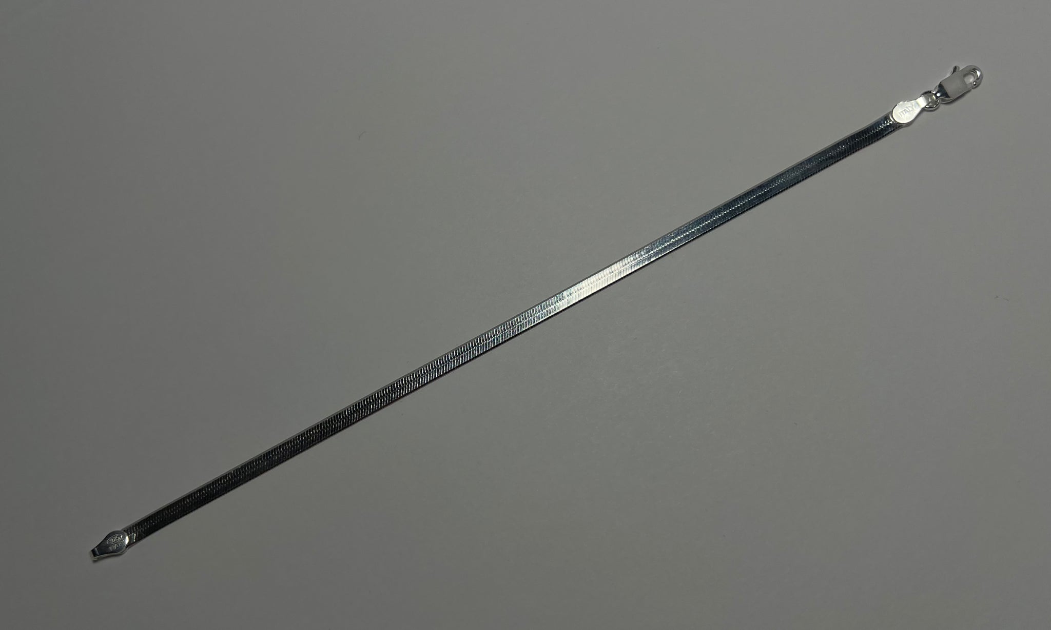Sterling Silver 3.4 mm Herringbone Bracelet