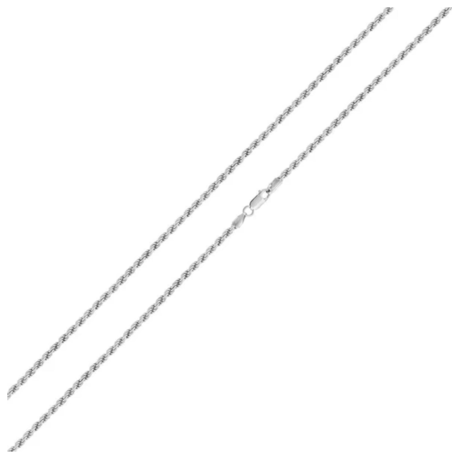 Sterling Silver 1.7 mm D/C Rope Chain