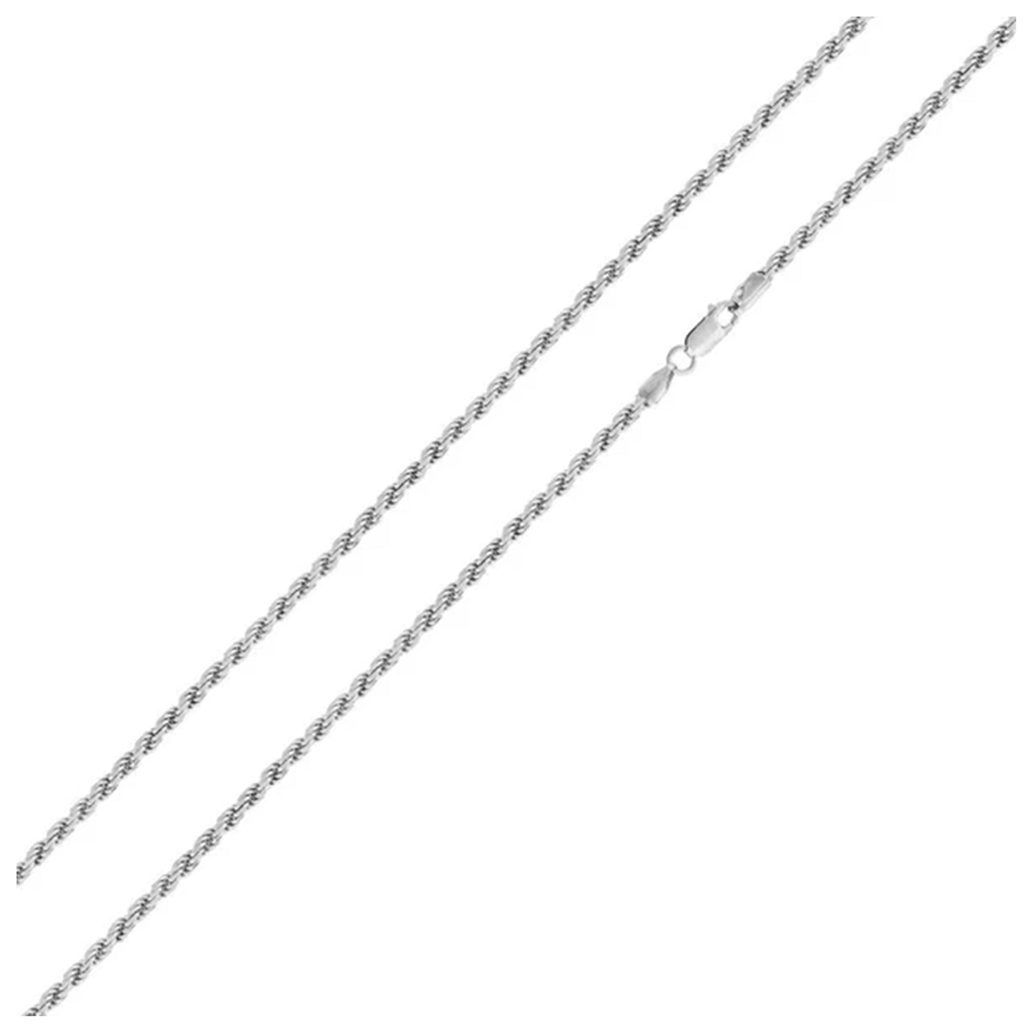 Sterling Silver 2 mm D/C Rope Chain