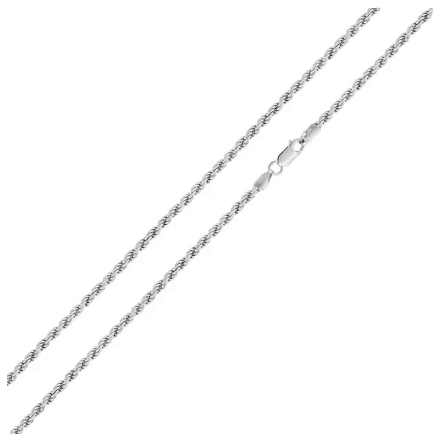 Sterling Silver 2.5 mm D/C Rope Chain