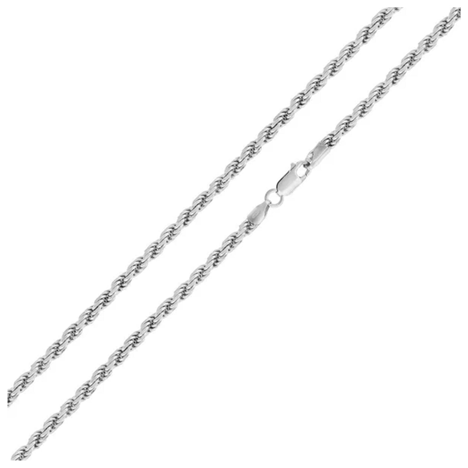 Sterling Silver 3.4 mm D/C Rope Chain