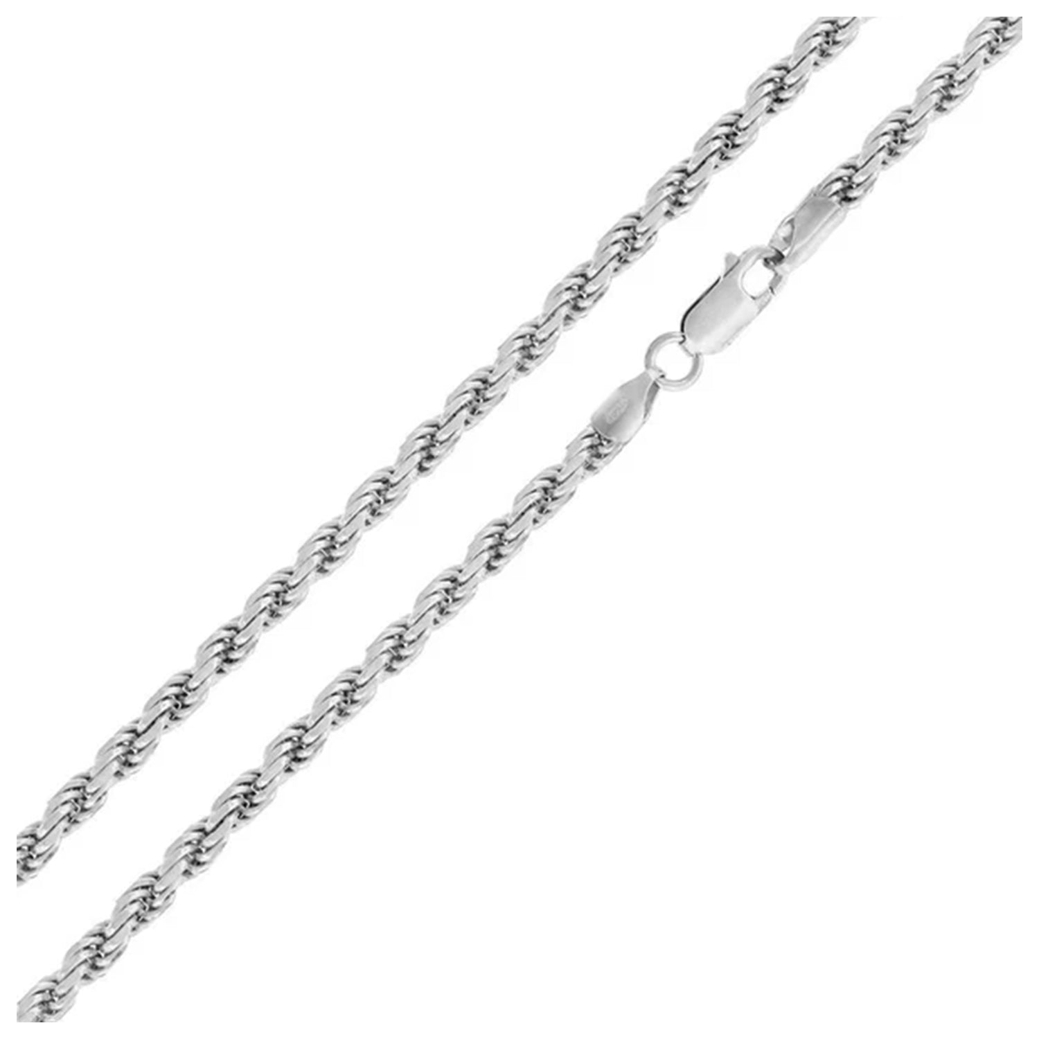 Sterling Silver 5 mm D/C Rope Chain