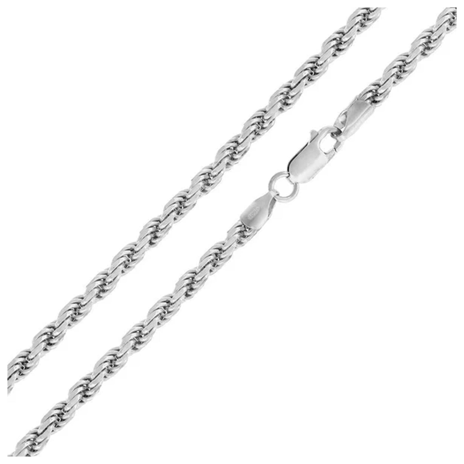 Sterling Silver 5.7 mm D/C Rope Chain