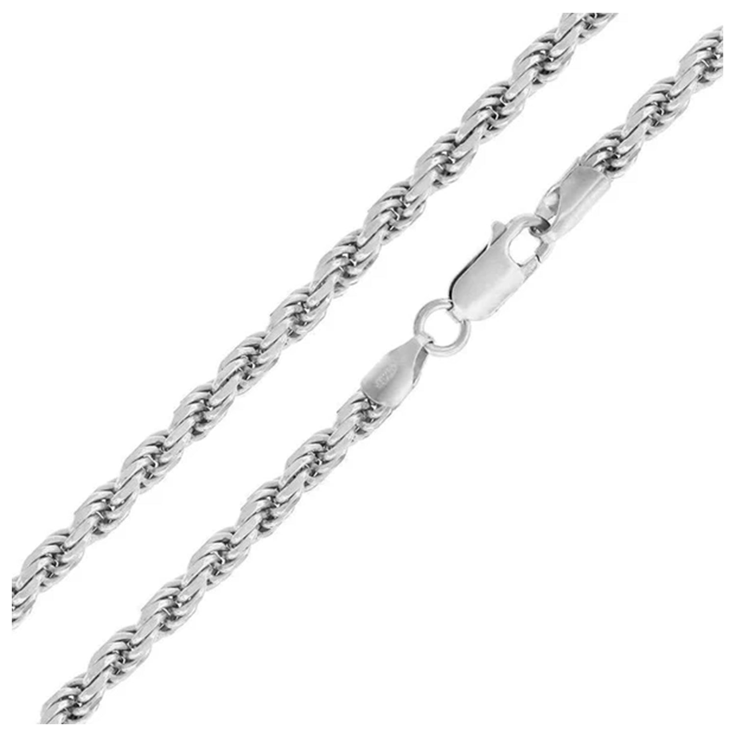 Sterling Silver 7 mm D/C Rope Chain