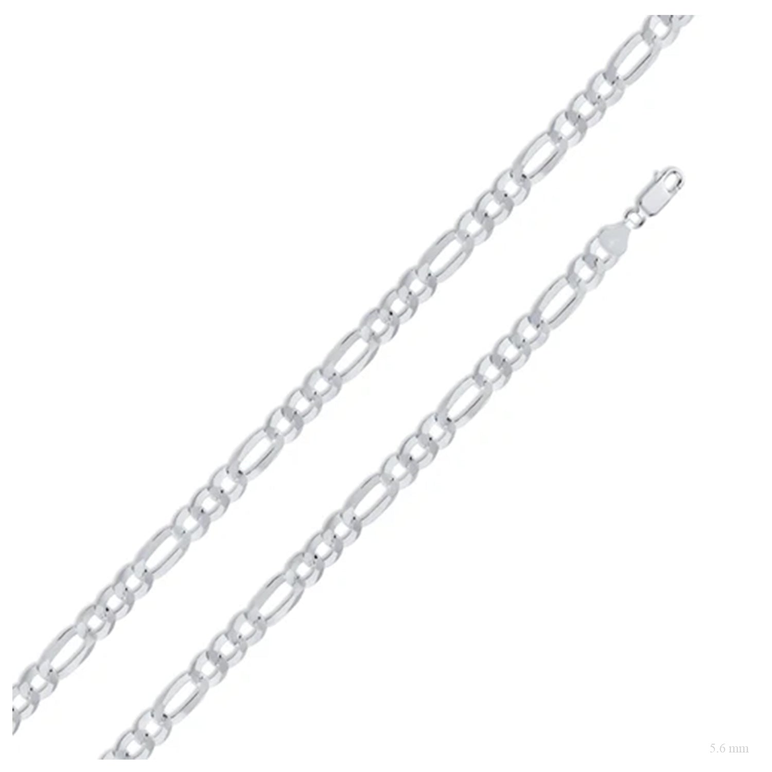 Sterling Silver 5.6 mm Figaro Chain