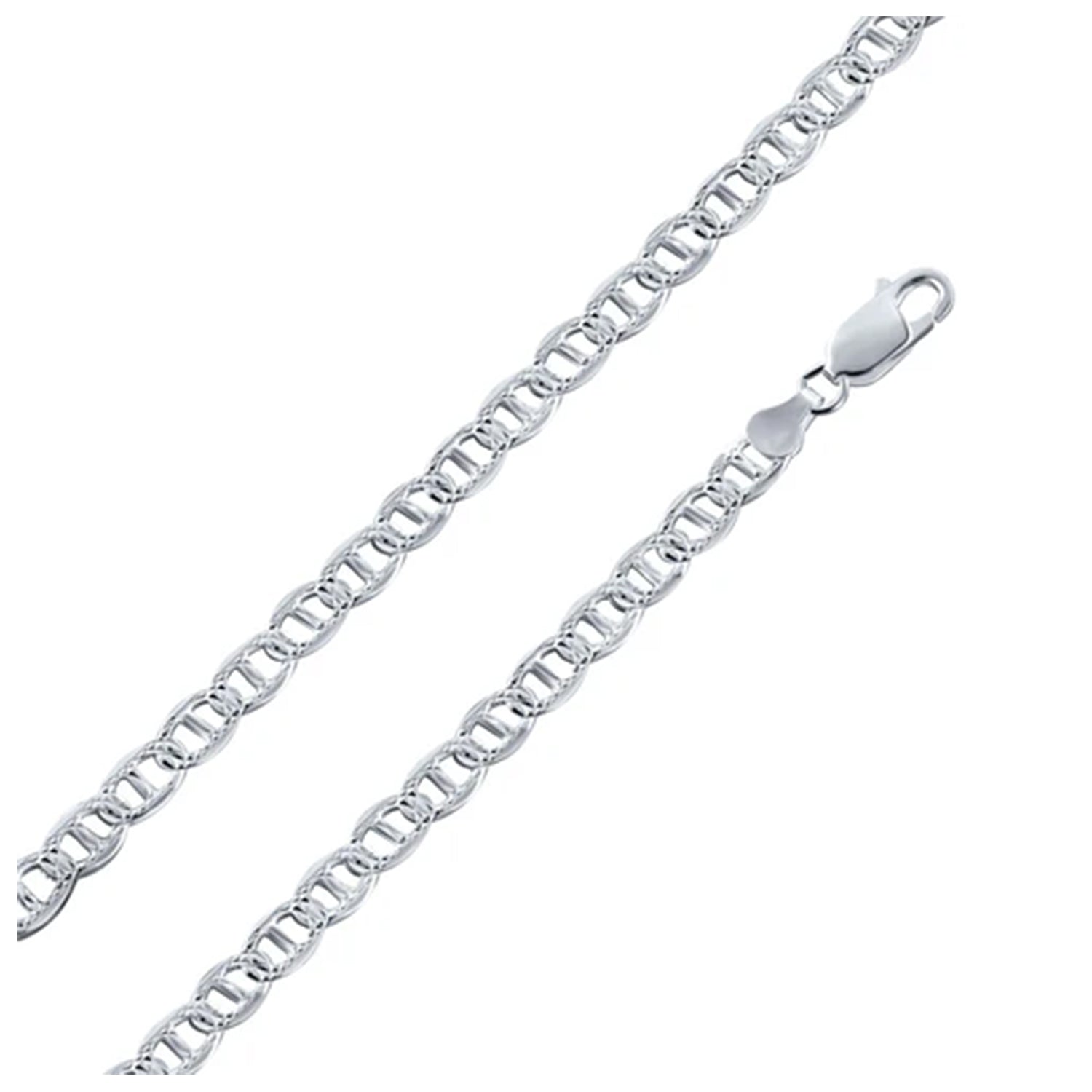 Sterling Silver 4.4 mm D/C Mariner Chain