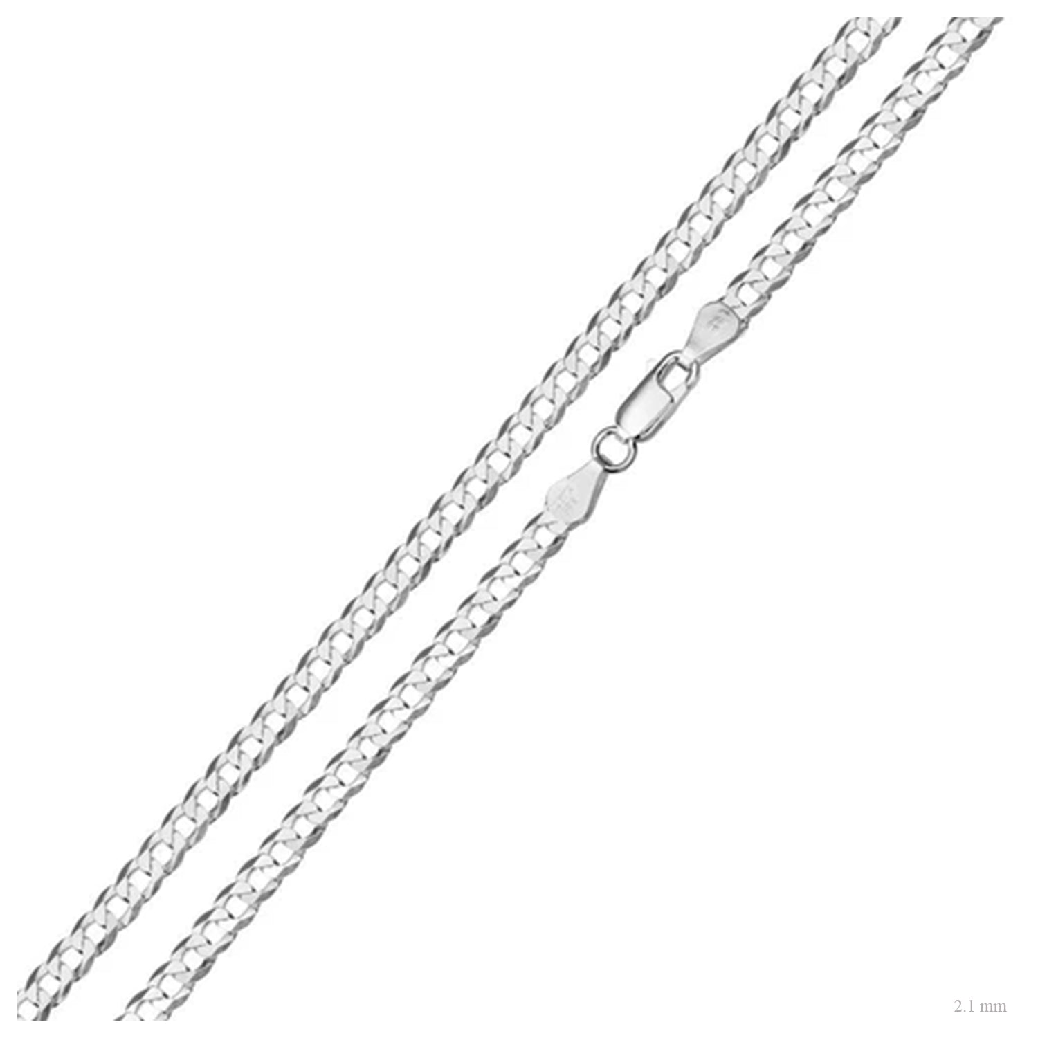 Sterling Silver 2.1 mm Curb Chain
