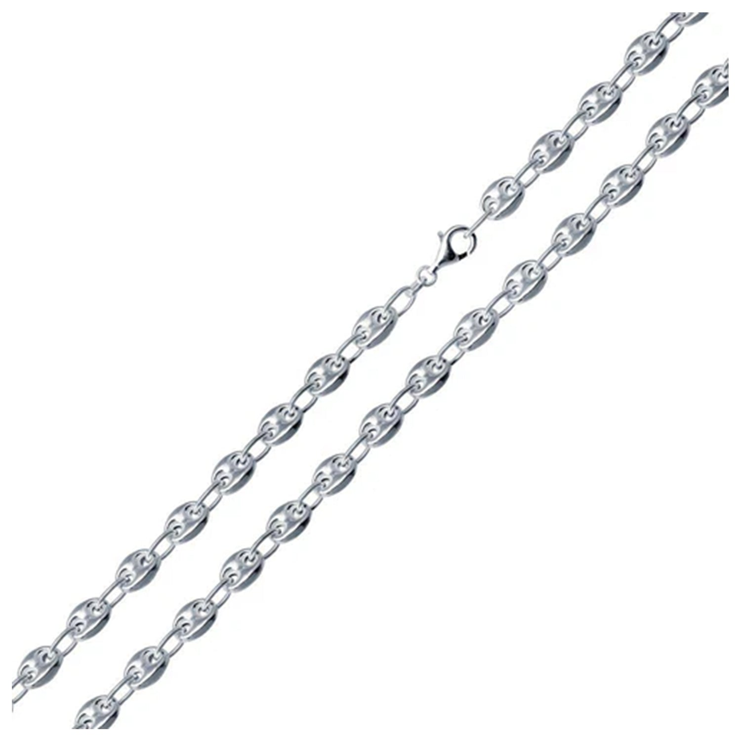 Sterling Silver 8.3 mm Puffed Mariner Chain