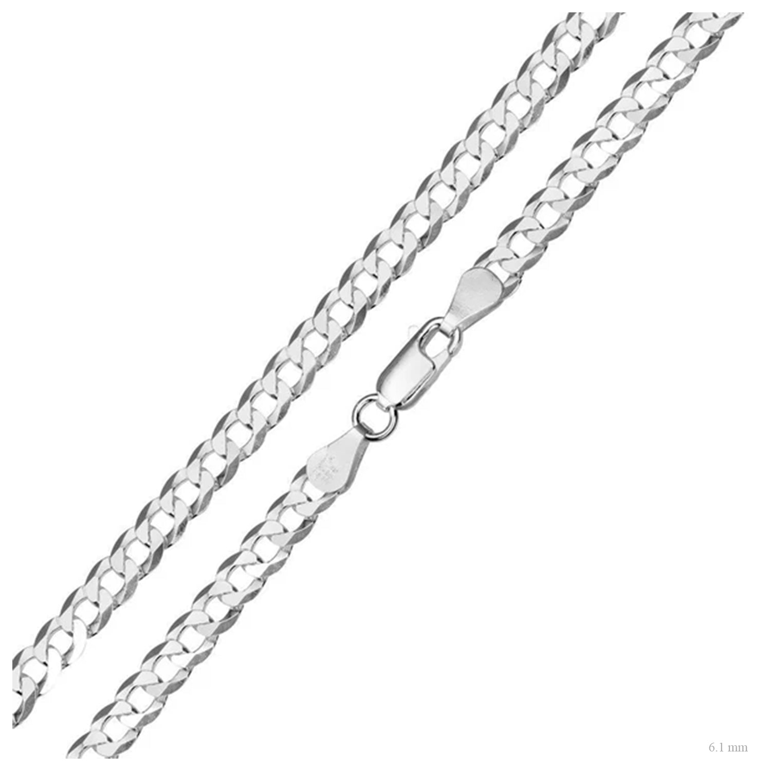 Sterling Silver 6.1 mm Curb Chain