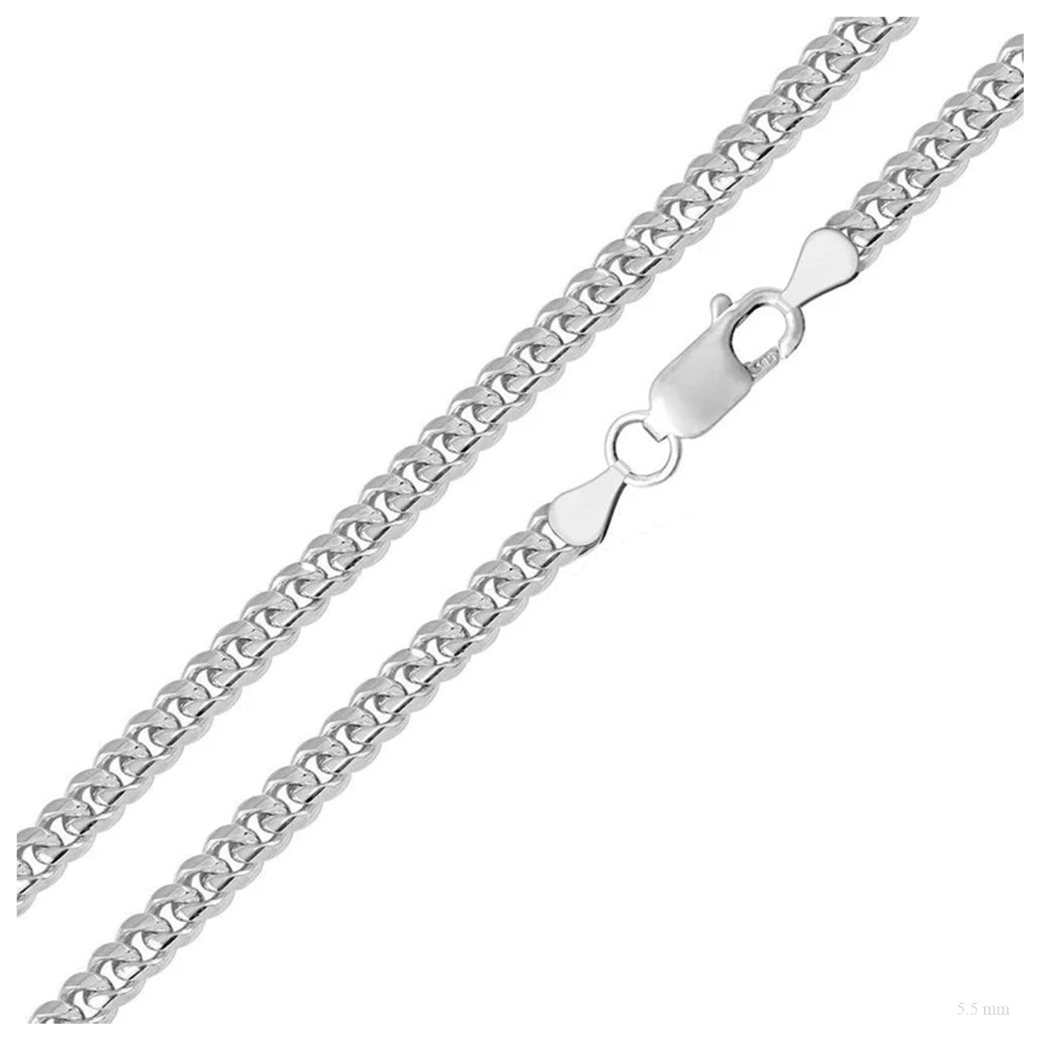 Sterling Silver 5.5 mm Miami Cuban Chain