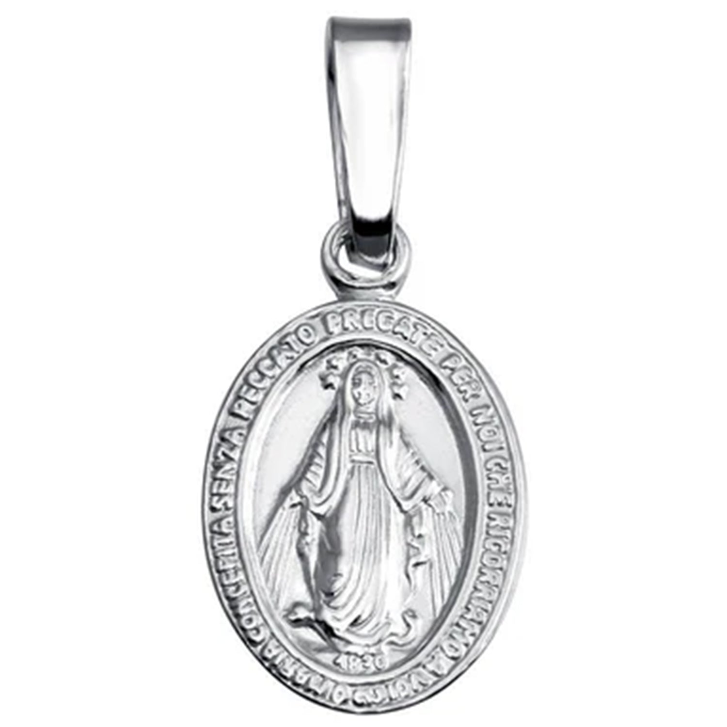 Sterling Silver Small Mary Pendant