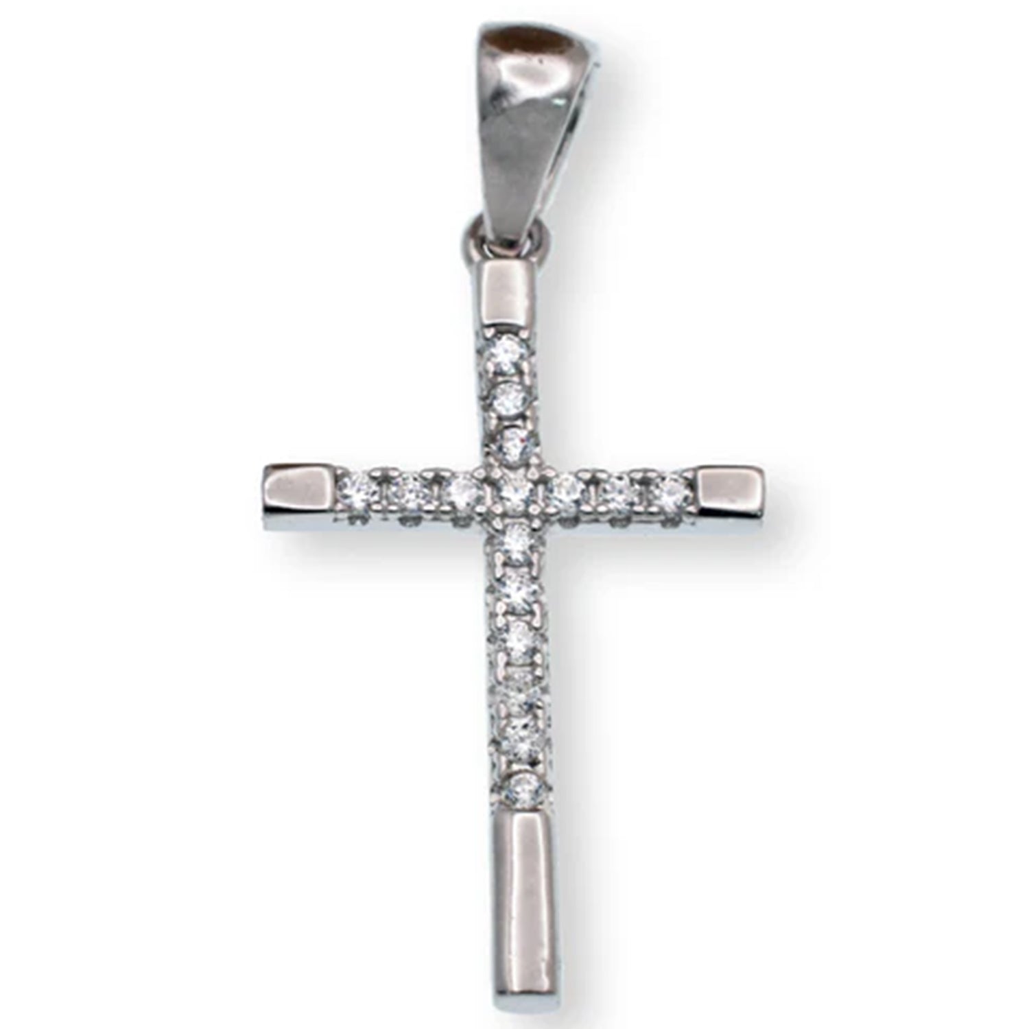 Sterling Silver Moissanite Cross Pendant