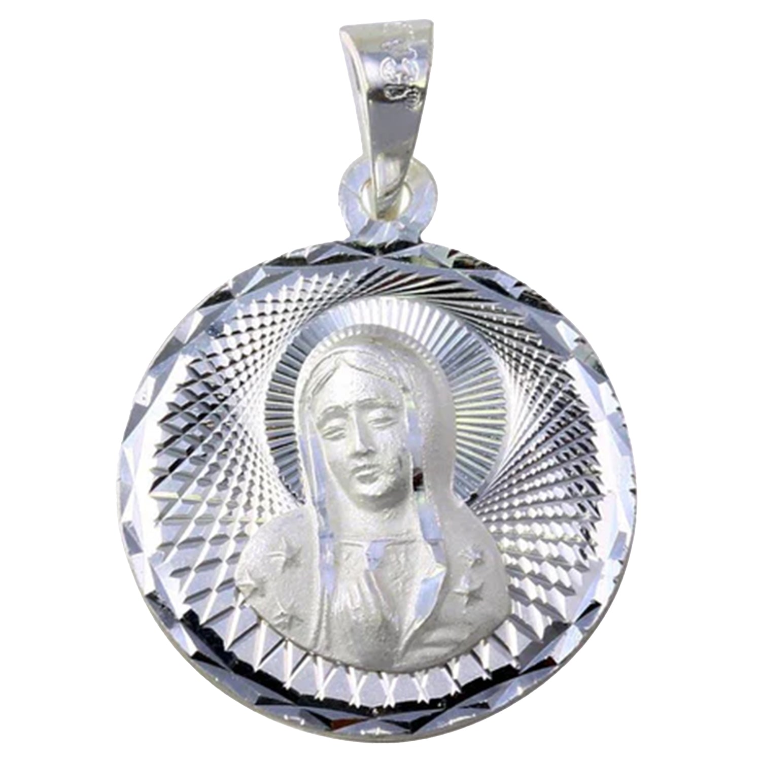 Sterling Silver D/C Guadalupe Pendant