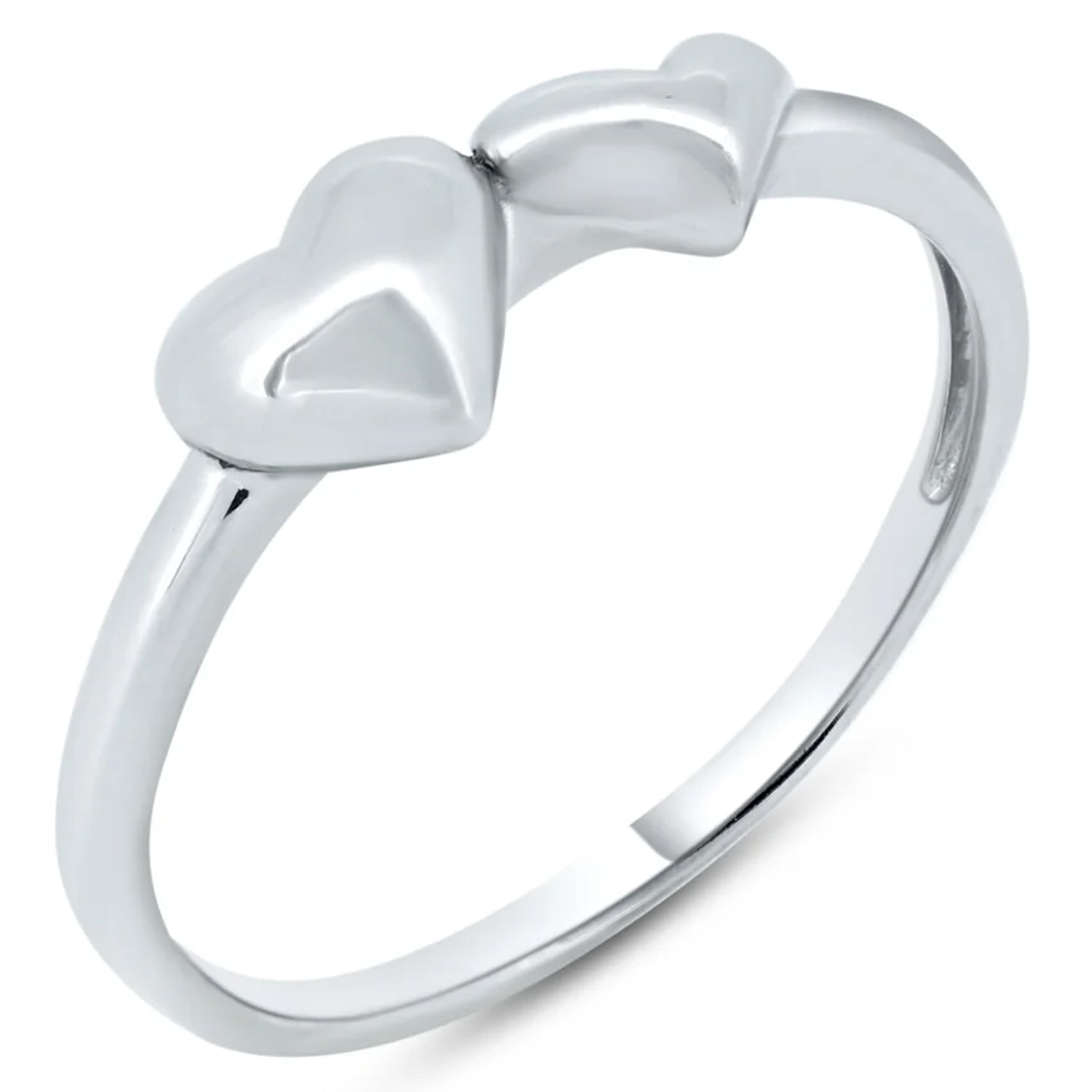 Sterling Silver Double Heart Ring