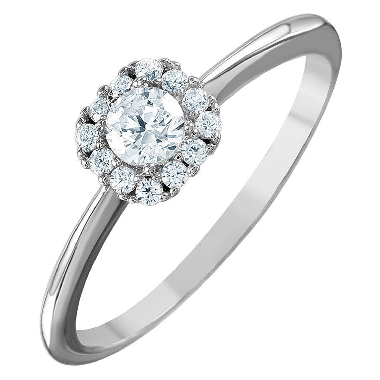 Sterling Silver CZ Cluster Ring