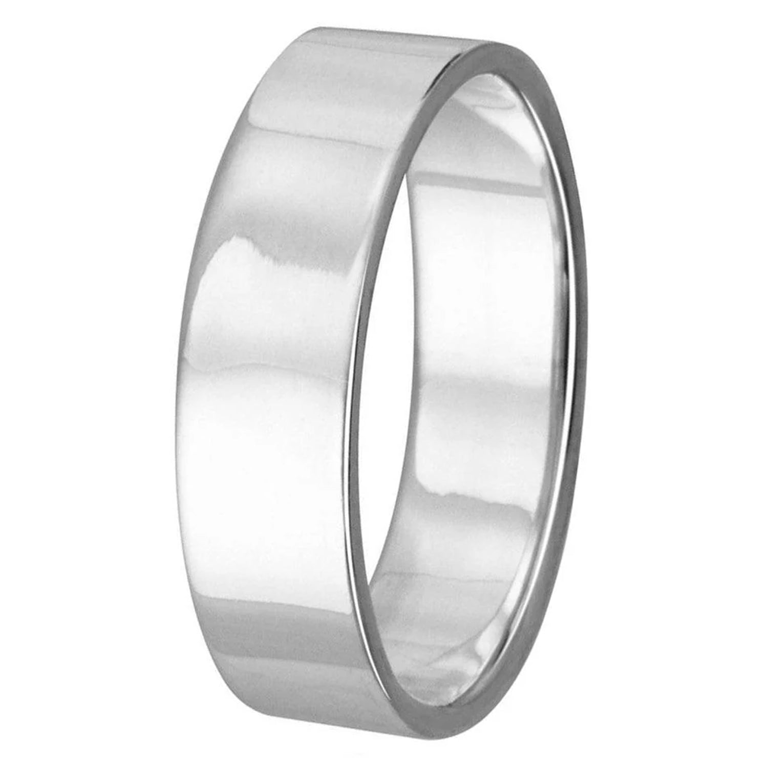 Sterling Silver 4 mm Flat Band Ring